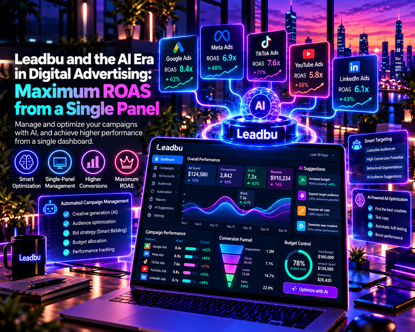 The Era of AI in Digital Advertising with Leadbu: Maximum ROAS from a Single Dashboard